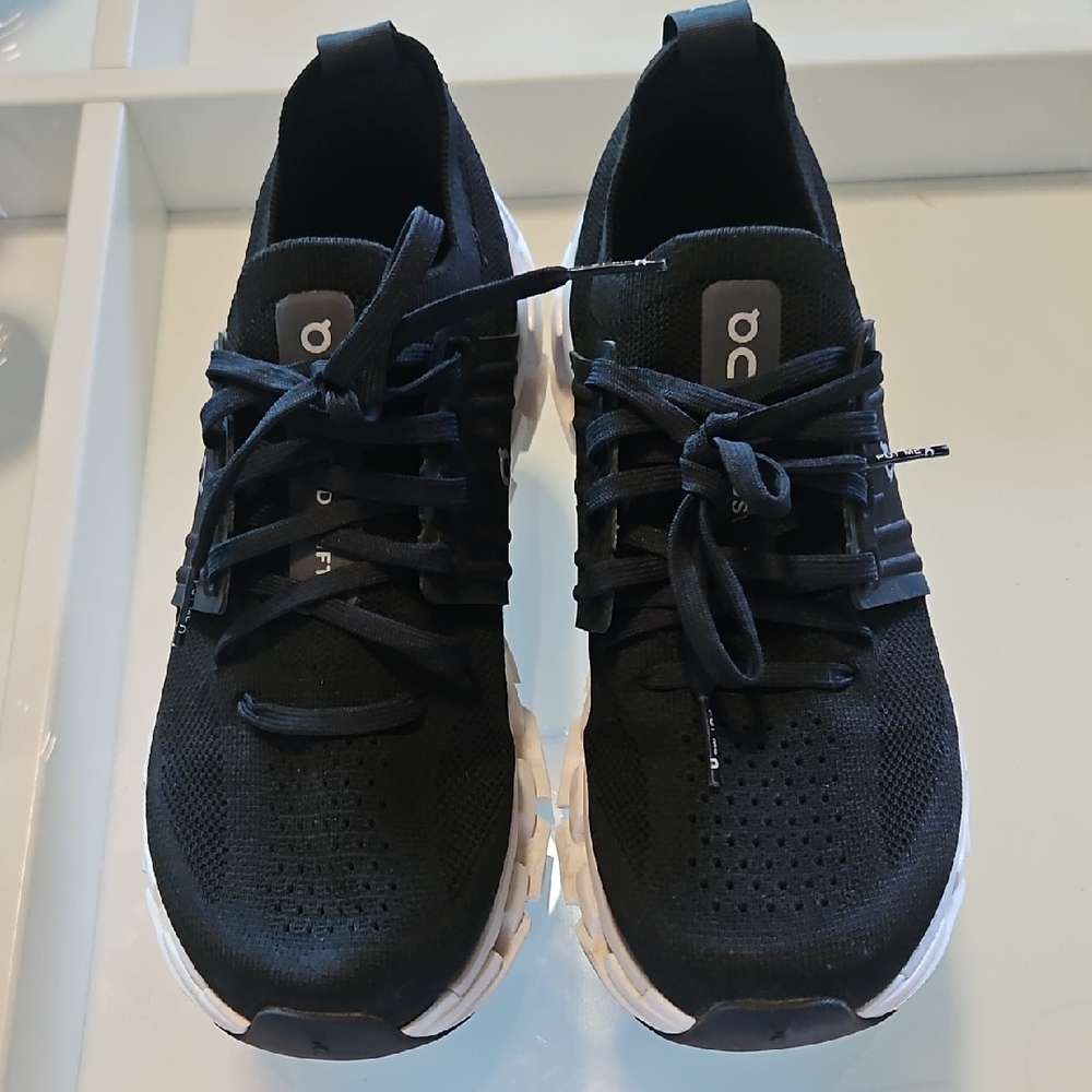 On Running Men's Black Athletic Shoes with White Outsoles